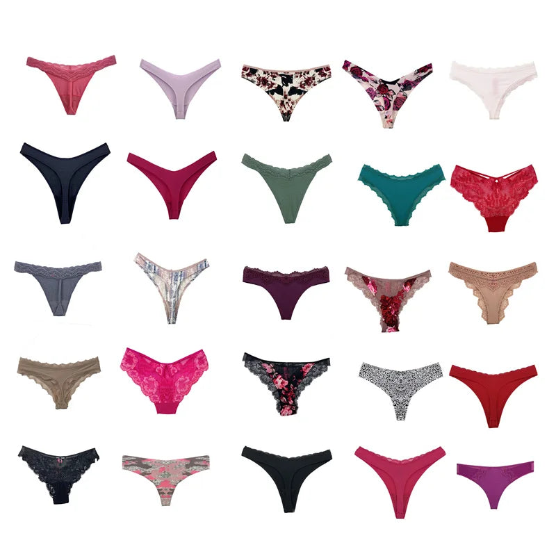 10/20Pcs Women Thongs Set Random Variety of Thongs and G-String Women Panties Female Thong T Back Women Underwear Lingerie Tanga