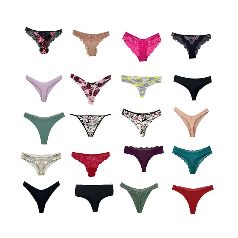 10/20Pcs Women Thongs Set Random Variety of Thongs and G-String Women Panties Female Thong T Back Women Underwear Lingerie Tanga