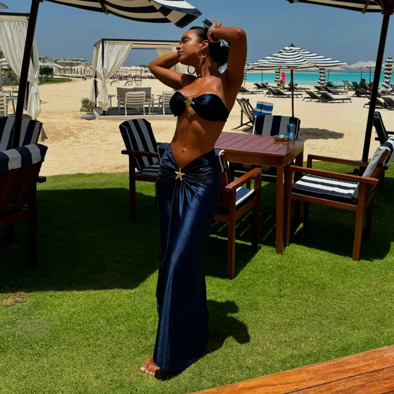 Star Bikinis With Cover Up Luxury Woman Swimsuit Sexy Swimwear Shiny Swim Suit Brazilian Biquini Bodysuit Bathing suit Beachwear