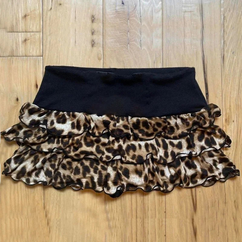 Spicy Girls Y2K Skirt Skull Harajuku Graphic Print Rock Goth Retro Mini Skirt Hip hop Streetwear Dress Punk Half length skirt EMO