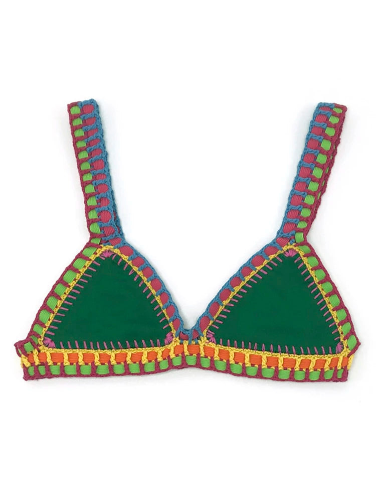 Green Crochet Bikini Set Women Bathing Suit Beachwear Swimwear Feminino Bikinis Maillot De Bain Femme Badeanzug Damen Swimsuit