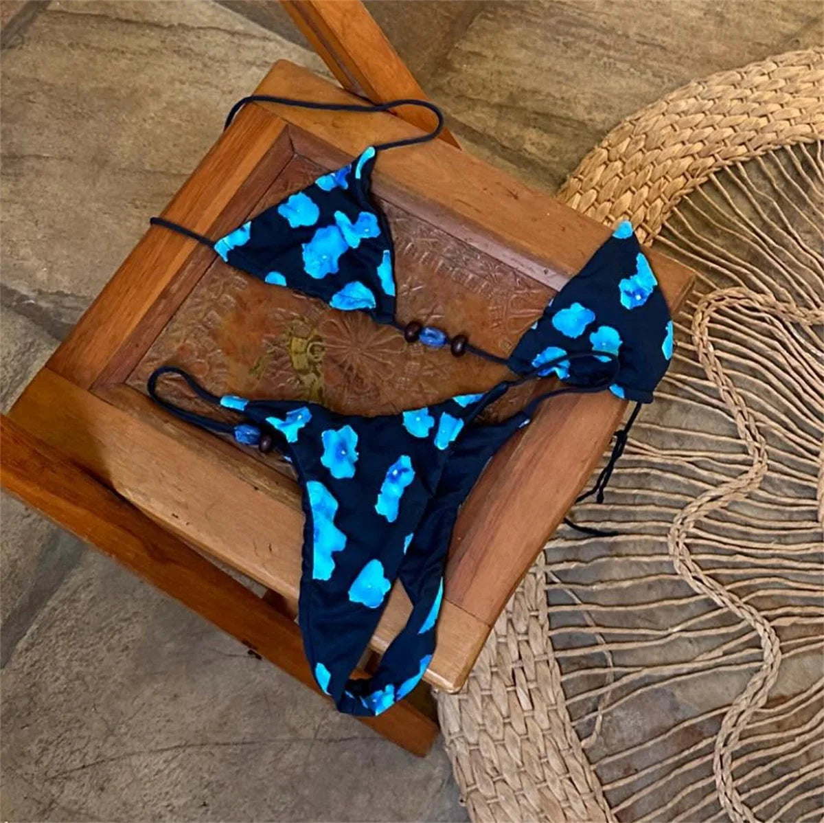 Sexy Bikini Women Swimsuit Female Swimwear Bandeau Biquini Thong Bathing Suit Shiny Swimming Suits Halter Bodysuit Beachwear
