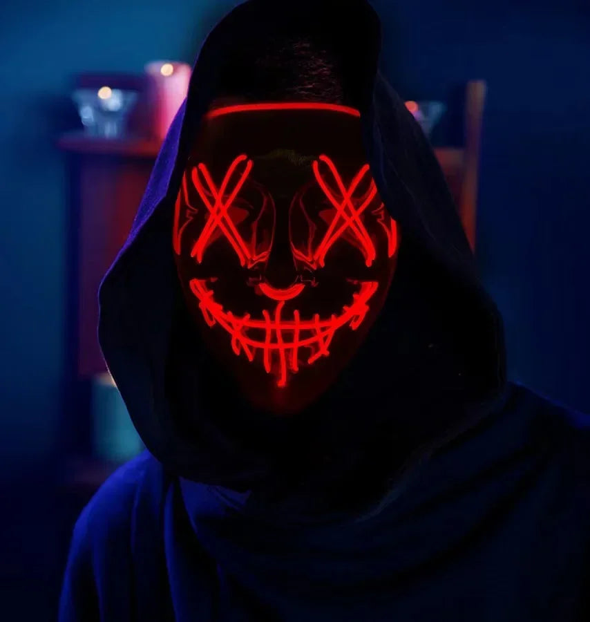 Wireless Bar Music Festival Neon Purification Mask Carnival Party Mask Glow in the dark Cosplay costume supply
