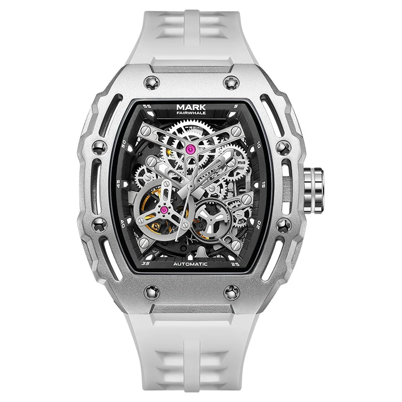 Mark Fairwhale 2025 New Mens Mechanical Watches Men Automatic Wristwatch for Tourbillon Skeleton Design Waterproof Fashion Watch