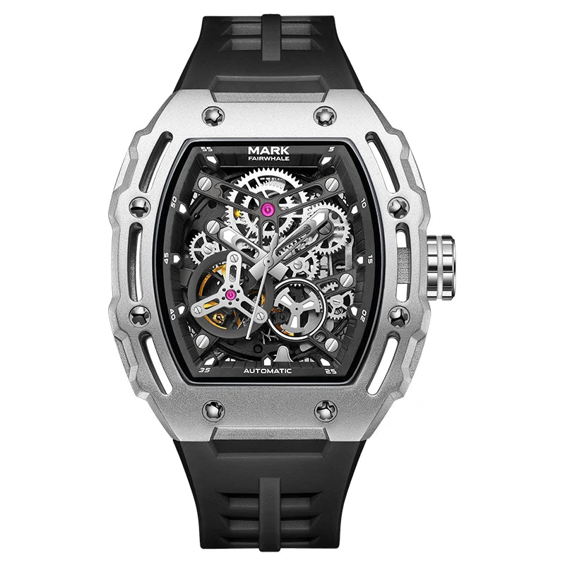 Mark Fairwhale 2025 New Mens Mechanical Watches Men Automatic Wristwatch for Tourbillon Skeleton Design Waterproof Fashion Watch