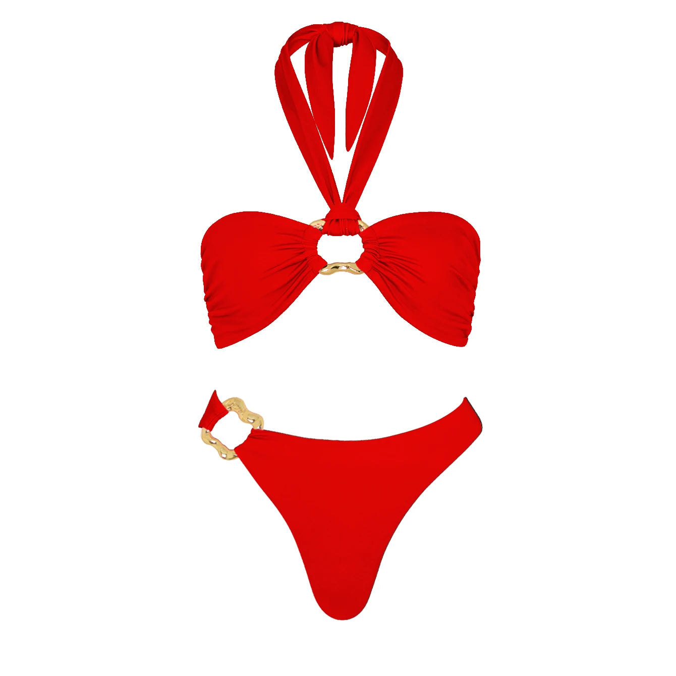 3Pcs Sexy Bikini Set With Cover Up Pearls White Swimsuit Women Halter Swimwear Female Off Shoulder Bathing suit Bikini Beachwear