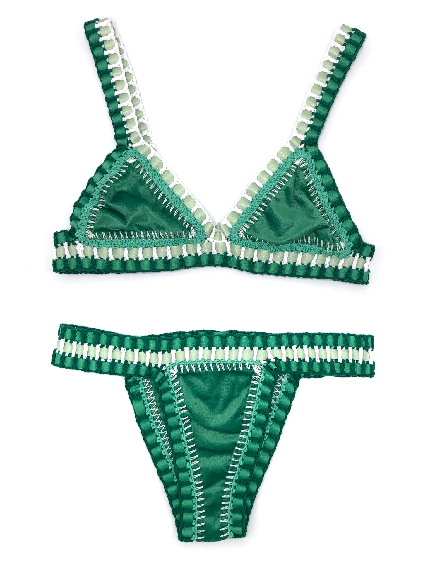 Green Crochet Bikini Set Women Bathing Suit Beachwear Swimwear Feminino Bikinis Maillot De Bain Femme Badeanzug Damen Swimsuit