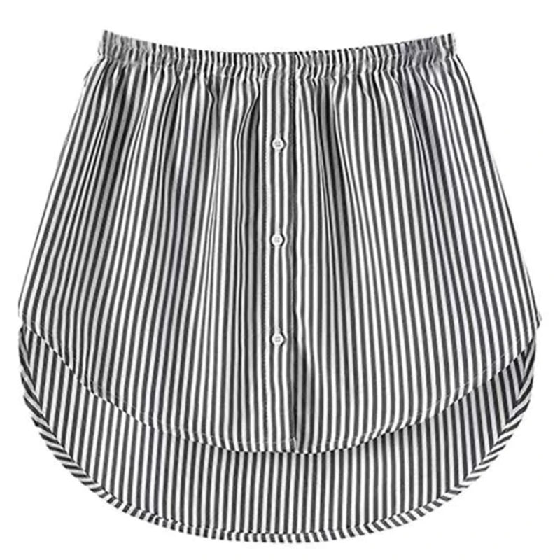 Detachable Under skirt Women Fake Shirt Irregular Skirt Tail Blouse Hem Cotton Extender Fake Hem Mini Skirt Fake Hem 6 Sizes