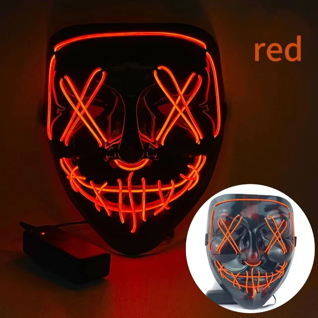 Wireless Bar Music Festival Neon Purification Mask Carnival Party Mask Glow in the dark Cosplay costume supply
