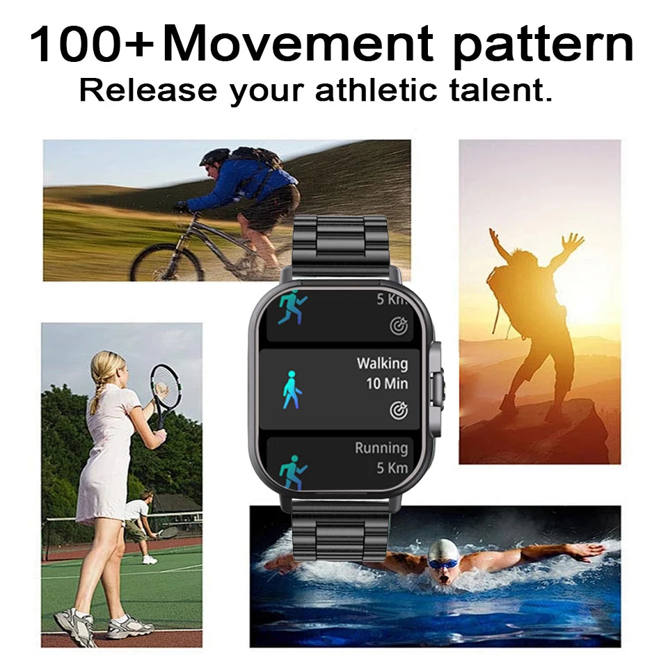 2025 Smart Watch 2 in 1 With Earphone Smartwatch Bluetooth Call Men Watch GPS Track Heart Rate Monitor Play Music Smart Watch