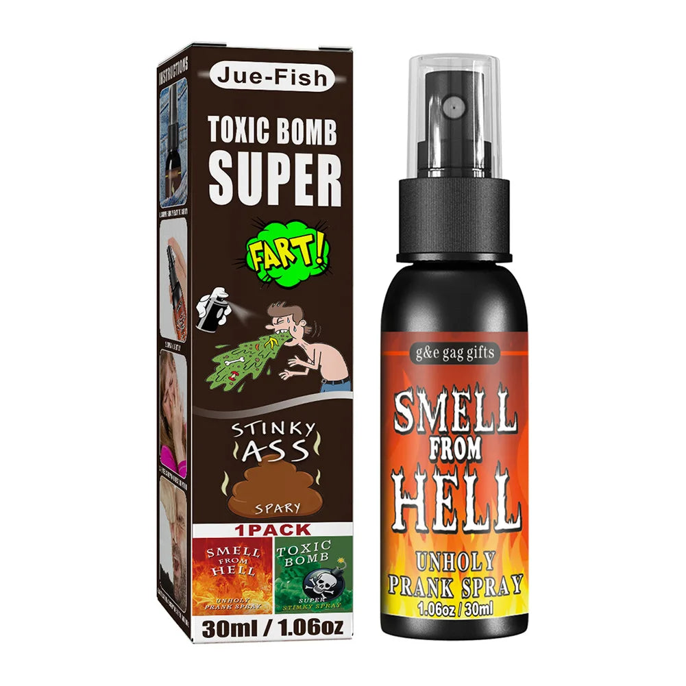 Fart Gag Spray Prank Joke Plastic Spray Can Stink for Adults Kids Terrible Stinky Fart Spray Non Toxic Halloween Funny Toys 30ml