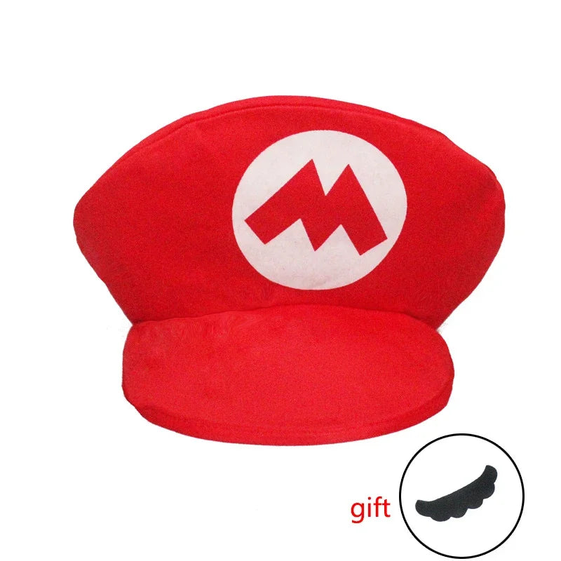 Adults Game Super Luigi Bors Cosplay Hats Funny Red Green Cap Halloween Party Costumes Accessories Xmas Masquerade Decor