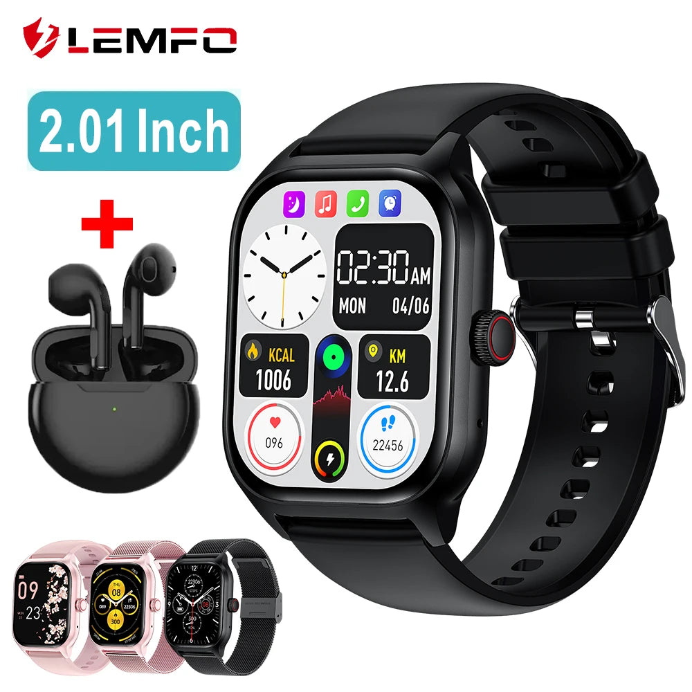 LEMFO LT10 Smart Watch 2025 Android Gift Bluetooth Call Smartwatch 2025 Touch Dial Music Fitness Tracker Sports Watches