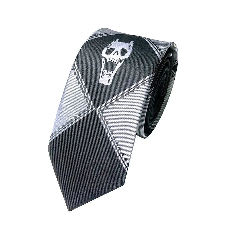 Anime JoJo Tie Kira Yoshikage Halloween Cosplay Costume Accessories KILLER QUEEN Skull Heavens Door Necktie