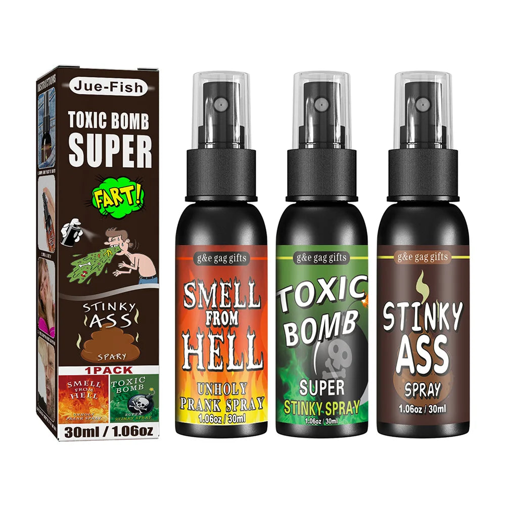 Fart Gag Spray Prank Joke Plastic Spray Can Stink for Adults Kids Terrible Stinky Fart Spray Non Toxic Halloween Funny Toys 30ml