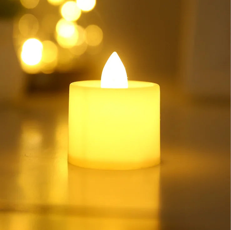 Flameless Led Candle For Home Christmas Party Wedding Decoration Heart-shaped Electronic Battery-Power Tealight Candles