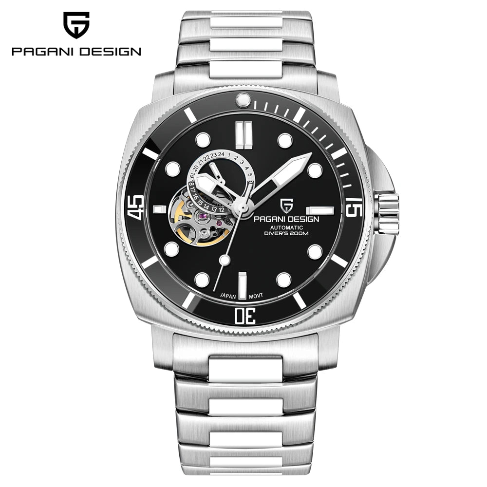 PAGANI DESIGN Mens Watches 2025 Luxury Tourbillon NH39 Mechanical Automatic Watch For Men Sports Ceramic Bezels Waterproof Clock