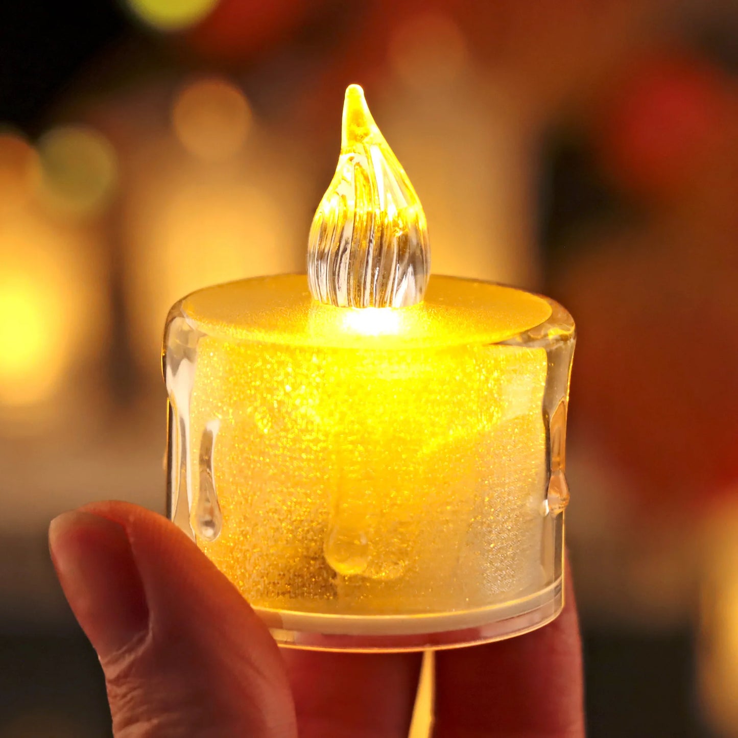 Flameless Led Candle For Home Christmas Party Wedding Decoration Heart-shaped Electronic Battery-Power Tealight Candles