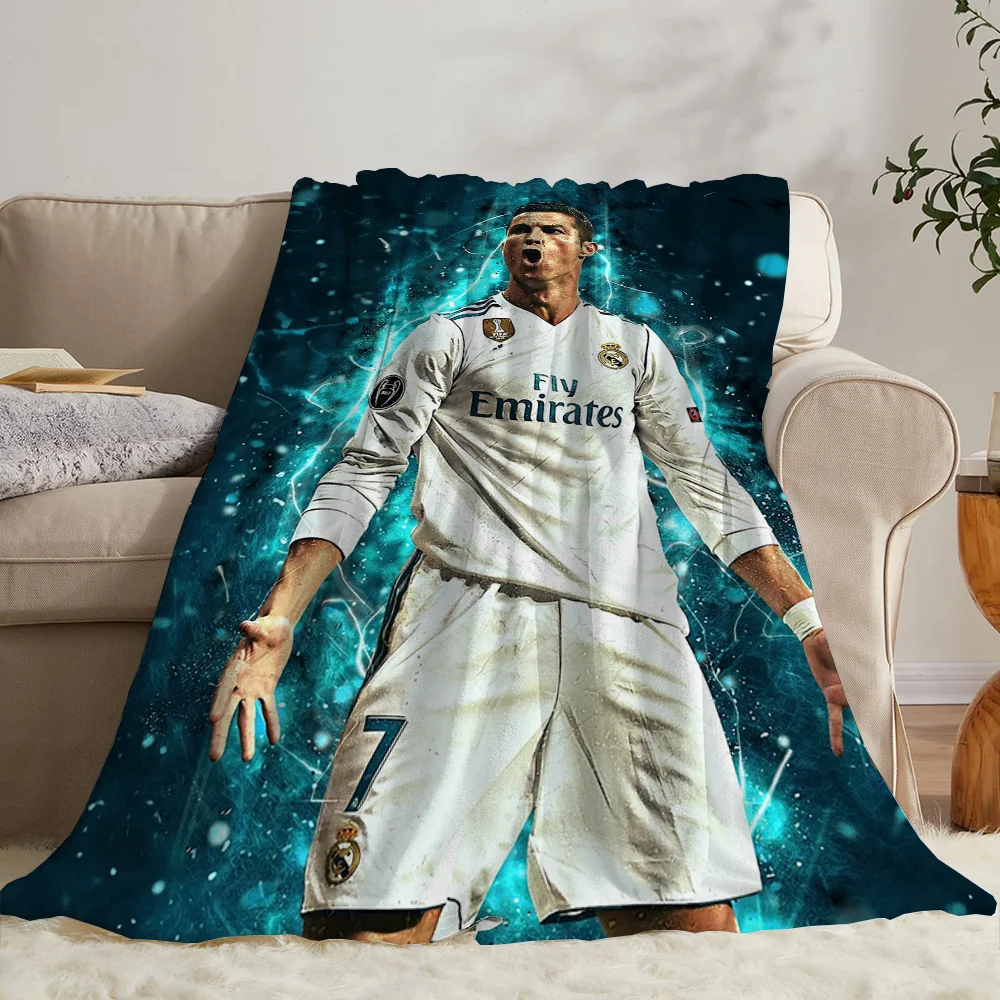 Ronaldo Fluffy Soft Blankets and Blankets for Decorative Sofa Halloween Bedspreads and Coverlets Custom Blanket Plaid Cobija