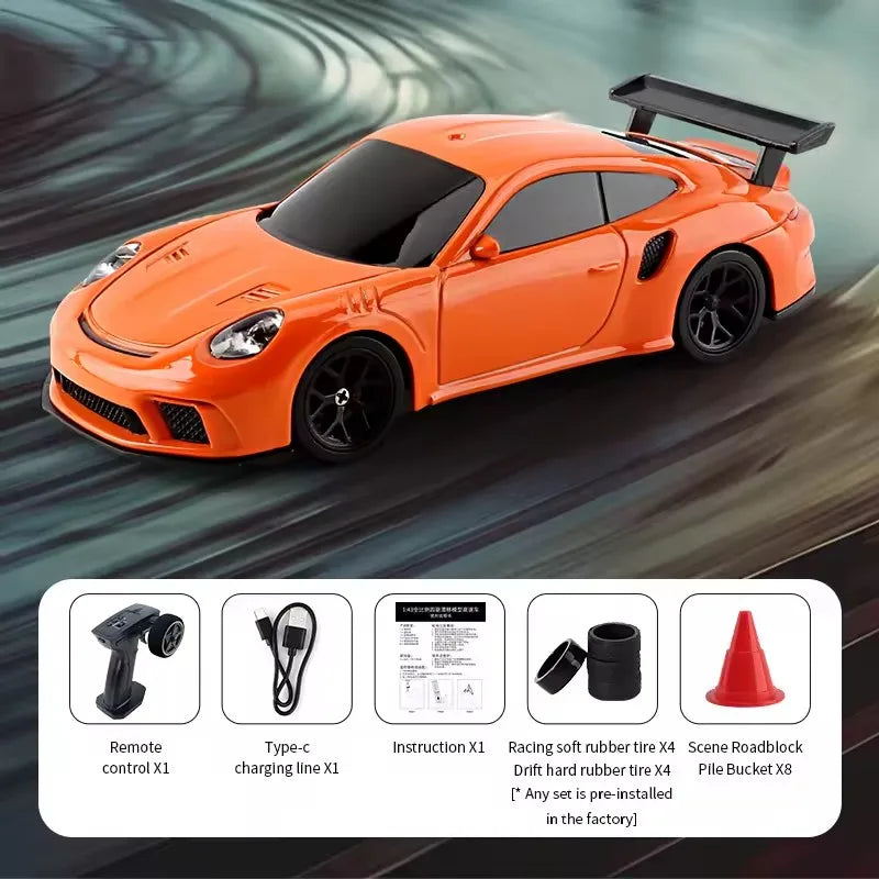 Wireless Remote Control 1: 43 Mini 4wd Drift Remote Control Car Full Scale Professional Rc Racing Boy High Speed Remote Vehicle