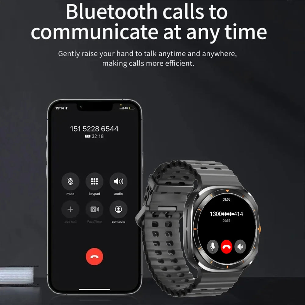 LAXASFIT Watch 7 Ultra Smartwatch Bluetooth Talk HD AMOLED Screen Fitness Tracker Health Monitoring Smartwatch for Android IOS