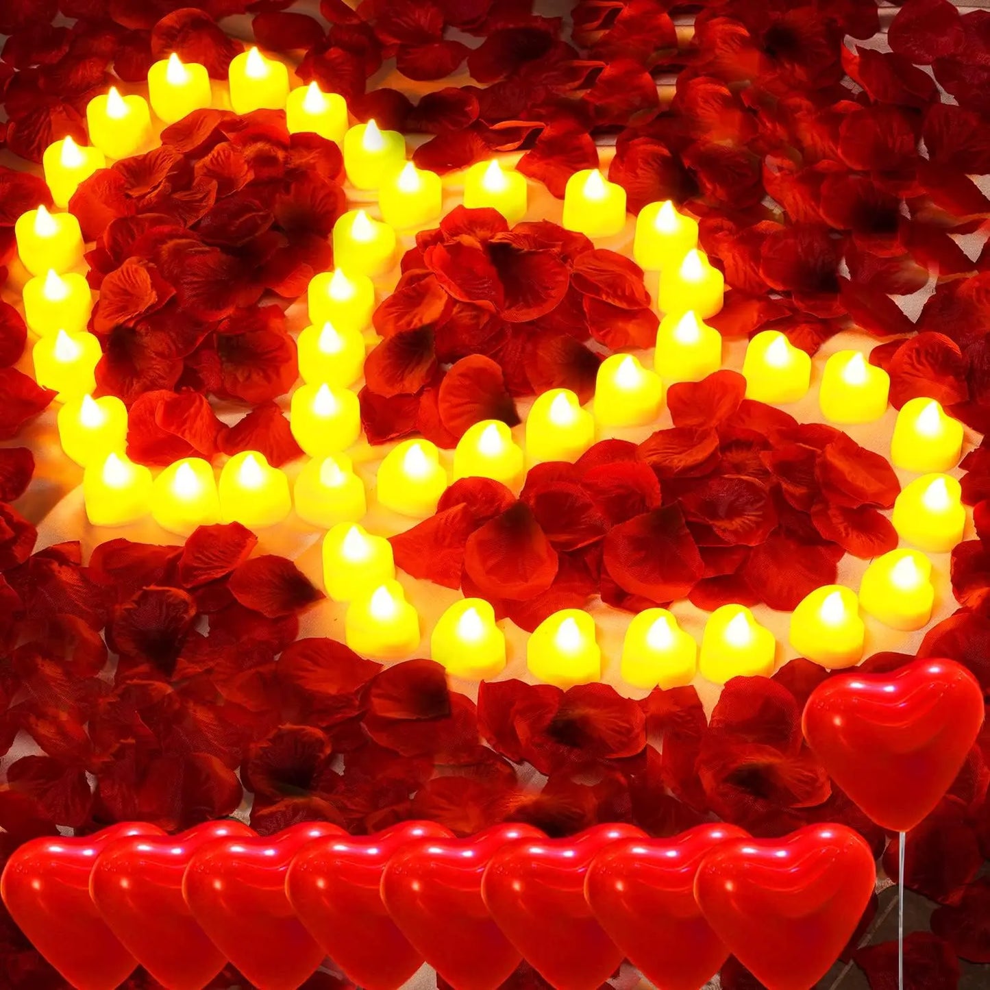Flameless Led Candle For Home Christmas Party Wedding Decoration Heart-shaped Electronic Battery-Power Tealight Candles