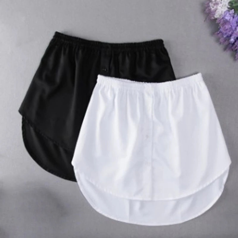 Detachable Under skirt Women Fake Shirt Irregular Skirt Tail Blouse Hem Cotton Extender Fake Hem Mini Skirt Fake Hem 6 Sizes