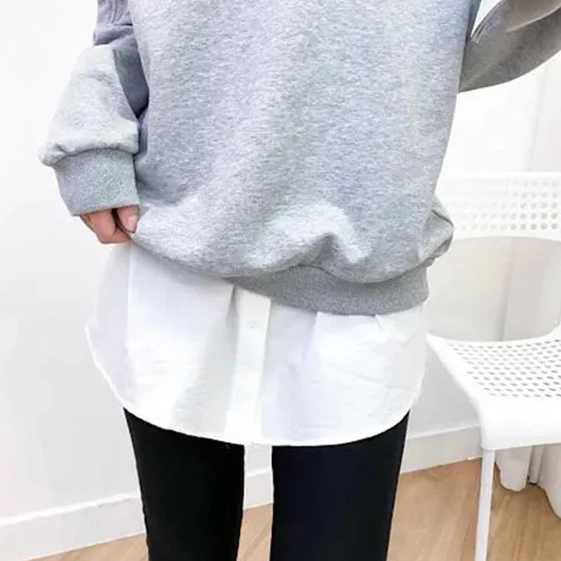 Detachable Under skirt Women Fake Shirt Irregular Skirt Tail Blouse Hem Cotton Extender Fake Hem Mini Skirt Fake Hem 6 Sizes