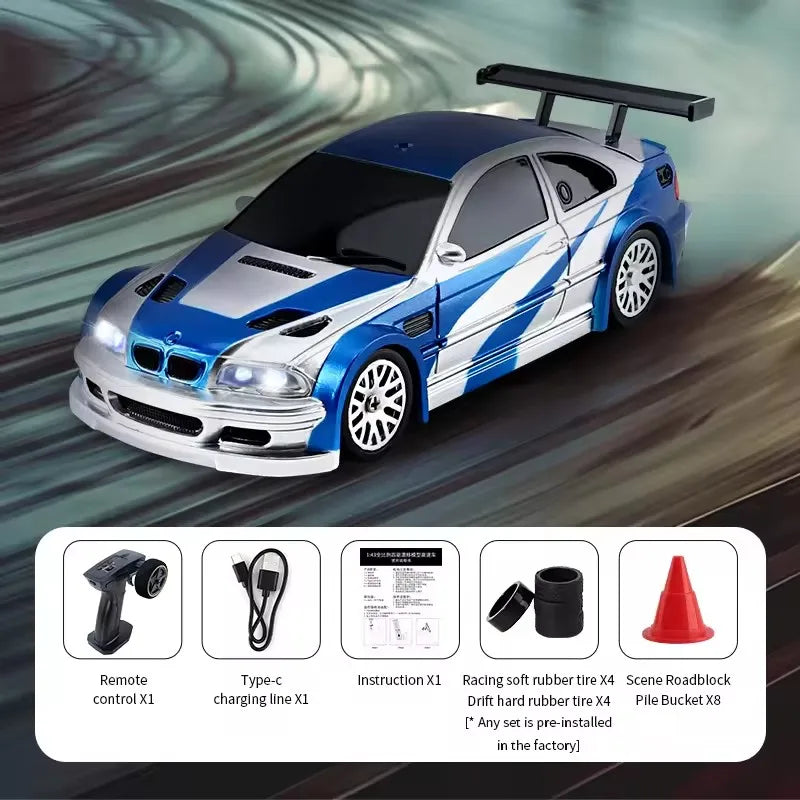 Wireless Remote Control 1: 43 Mini 4wd Drift Remote Control Car Full Scale Professional Rc Racing Boy High Speed Remote Vehicle