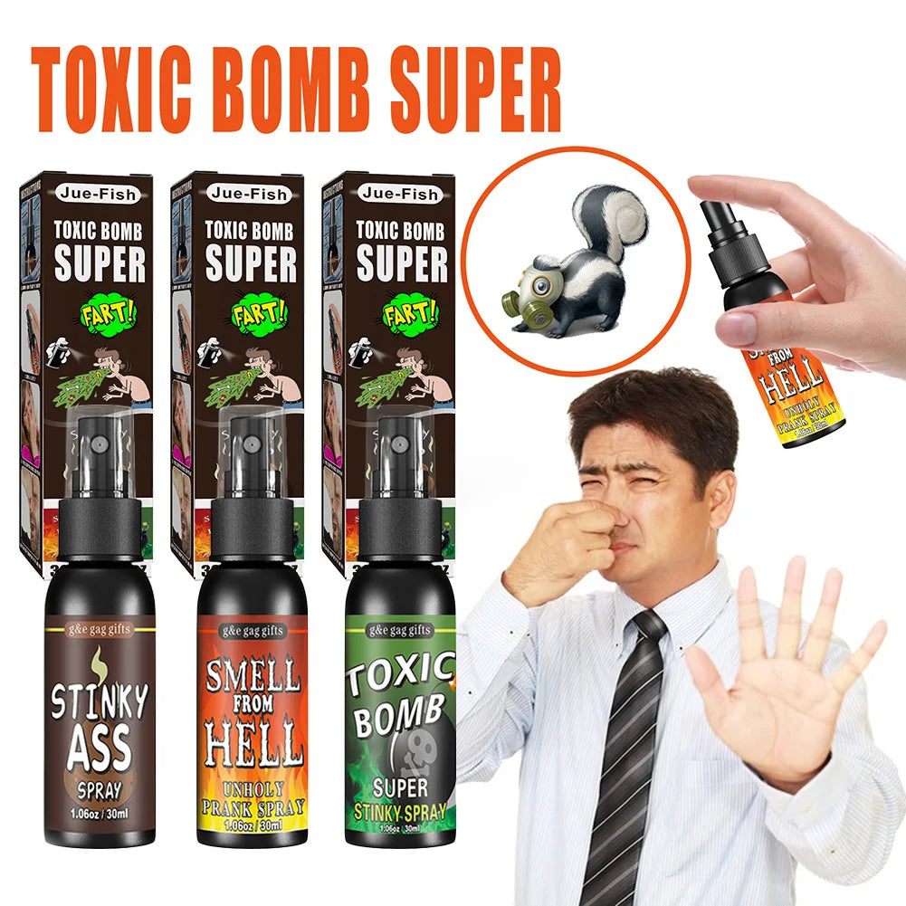 Fart Gag Spray Prank Joke Plastic Spray Can Stink for Adults Kids Terrible Stinky Fart Spray Non Toxic Halloween Funny Toys 30ml