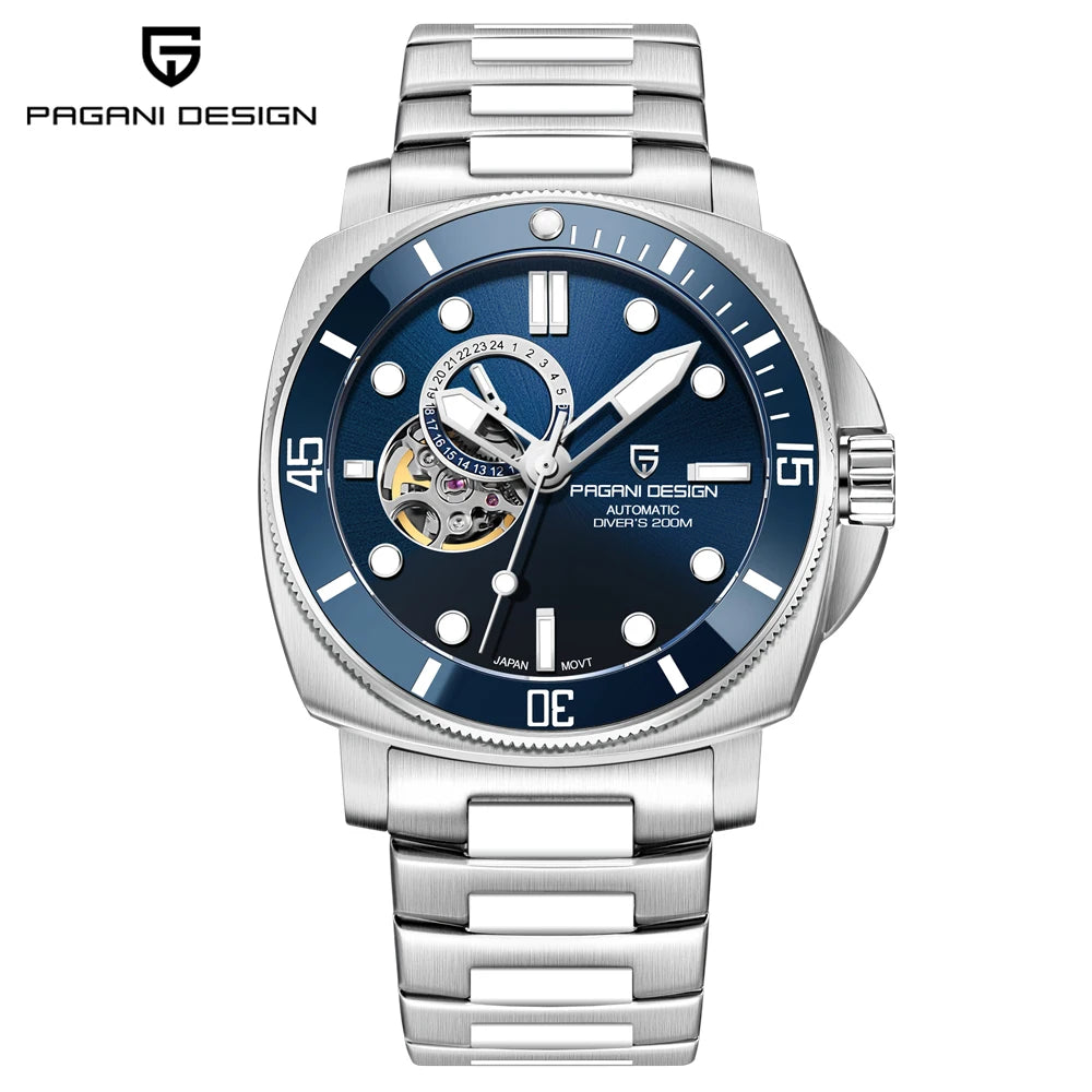 PAGANI DESIGN Mens Watches 2025 Luxury Tourbillon NH39 Mechanical Automatic Watch For Men Sports Ceramic Bezels Waterproof Clock
