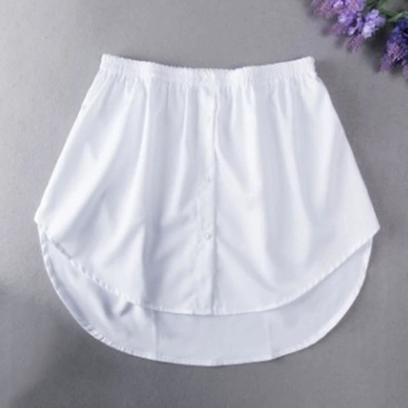 Detachable Under skirt Women Fake Shirt Irregular Skirt Tail Blouse Hem Cotton Extender Fake Hem Mini Skirt Fake Hem 6 Sizes