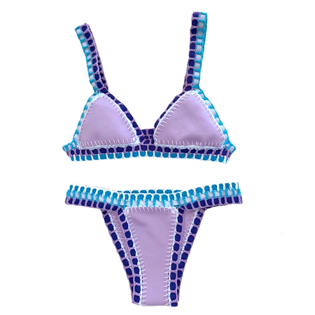 Green Crochet Bikini Set Women Bathing Suit Beachwear Swimwear Feminino Bikinis Maillot De Bain Femme Badeanzug Damen Swimsuit