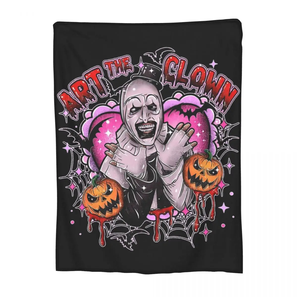 Terrifier 3 Christmas Blanket Velvet Spring/Autumn Halloween Clown Portable Thin Throw Blanket for Sofa Travel Bedspreads