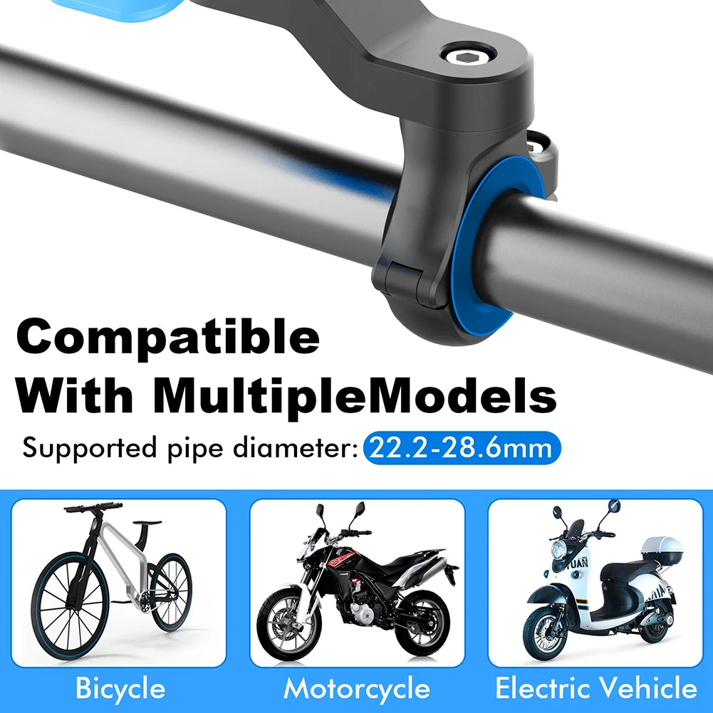 QUAD-LOCK Motorcycle Bike Phone Holder Stand Bicycle Phone Holder Bike Holder 360° Rotatable Navigation Support Security Bracket