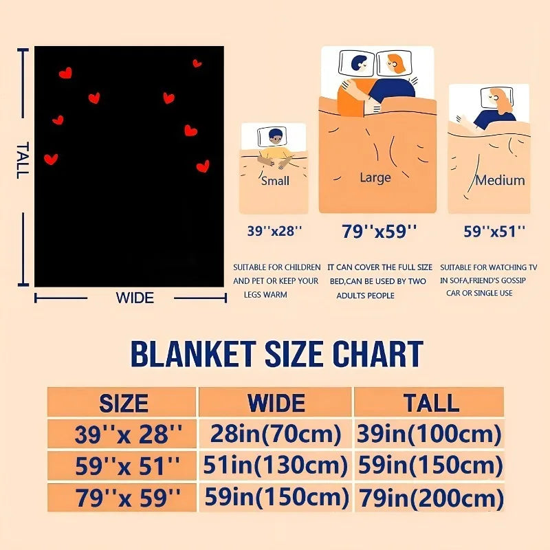 Throw Checkerboard Black and Orange Flannel Blanket for Couch Bed Sofa Cozy Comfy Warm Halloween Decor for All Season 1PC