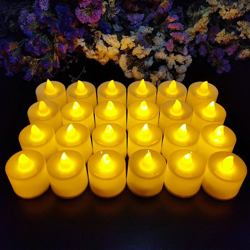Flameless Led Candle For Home Christmas Party Wedding Decoration Heart-shaped Electronic Battery-Power Tealight Candles
