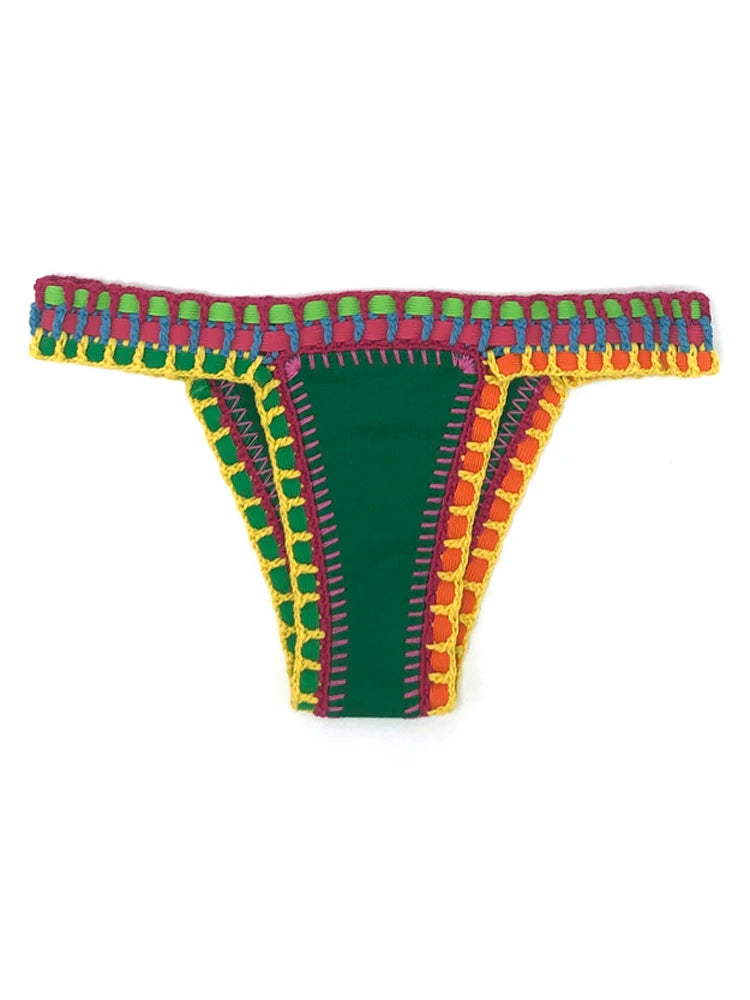 Green Crochet Bikini Set Women Bathing Suit Beachwear Swimwear Feminino Bikinis Maillot De Bain Femme Badeanzug Damen Swimsuit