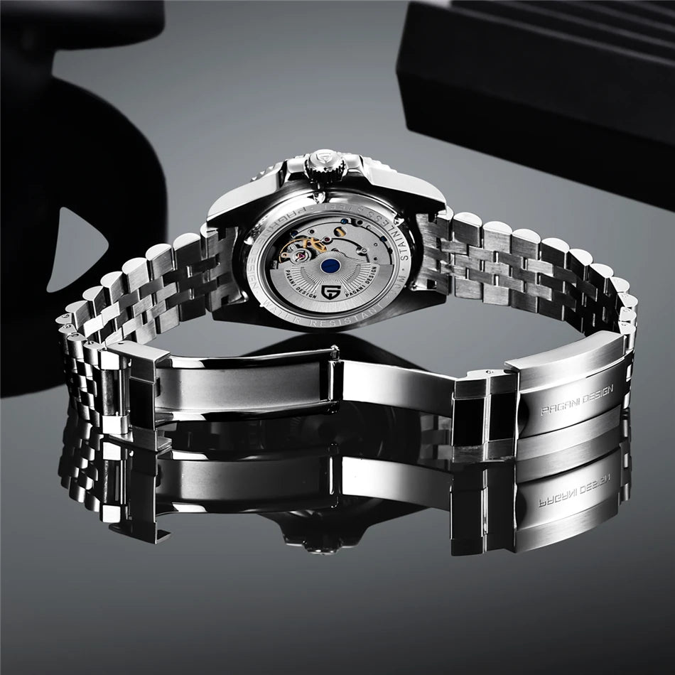 PAGANI DESIGN GMT Watches Men's Luxury Automatic Mechanical Wrist watch Sapphire Glass 40MM Stainless Steel Waterproof Watch