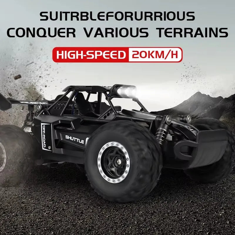 Radio 1:16 Model RC Car With LED Lights 2WD Off Road Remote Control Racing Drift Climbing Vehicle Cars Toys Gifts for Boys Girls