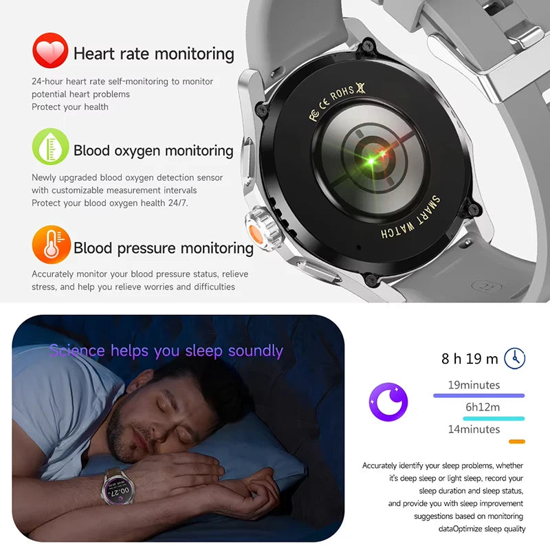 S4 Ultra For Xiaomi Smart Bracelet Men Watch AMOLED HD Screen Bluetooth Call GPS Trajectory NFC Heart Rate Compass Smart Watches