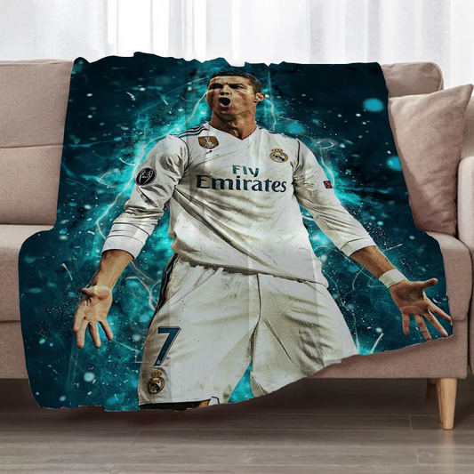 Ronaldo Fluffy Soft Blankets and Blankets for Decorative Sofa Halloween Bedspreads and Coverlets Custom Blanket Plaid Cobija