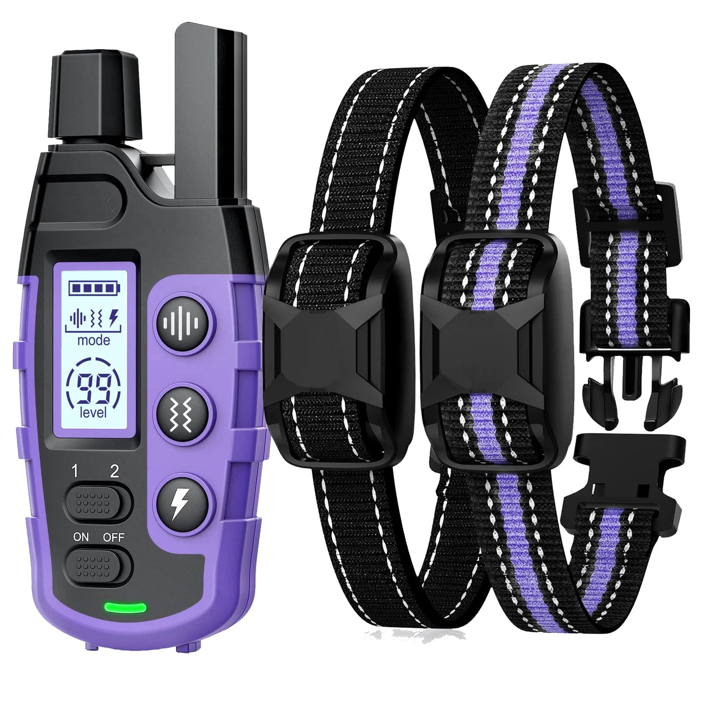 3300Ft Electric Dog Training Collar Remote Control Waterproof Pet Behavior For 5-120lbs Puppy With Shock Vibration