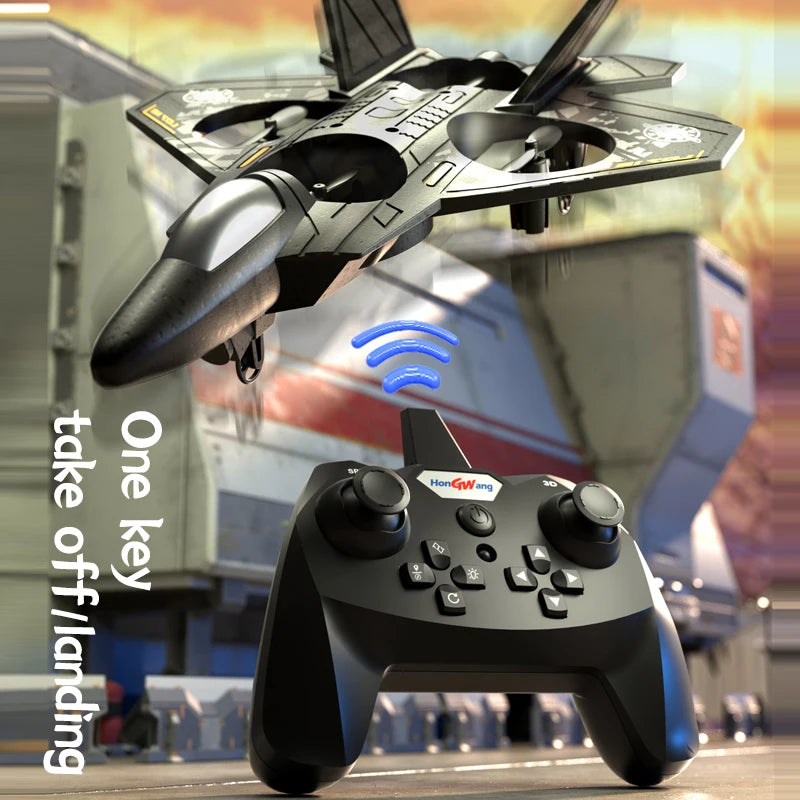RC Plane 2.4G Remote Control Aircraft Gravity Sensing Aircraft Glider with Light EPP Foam Fighters for Boys Children