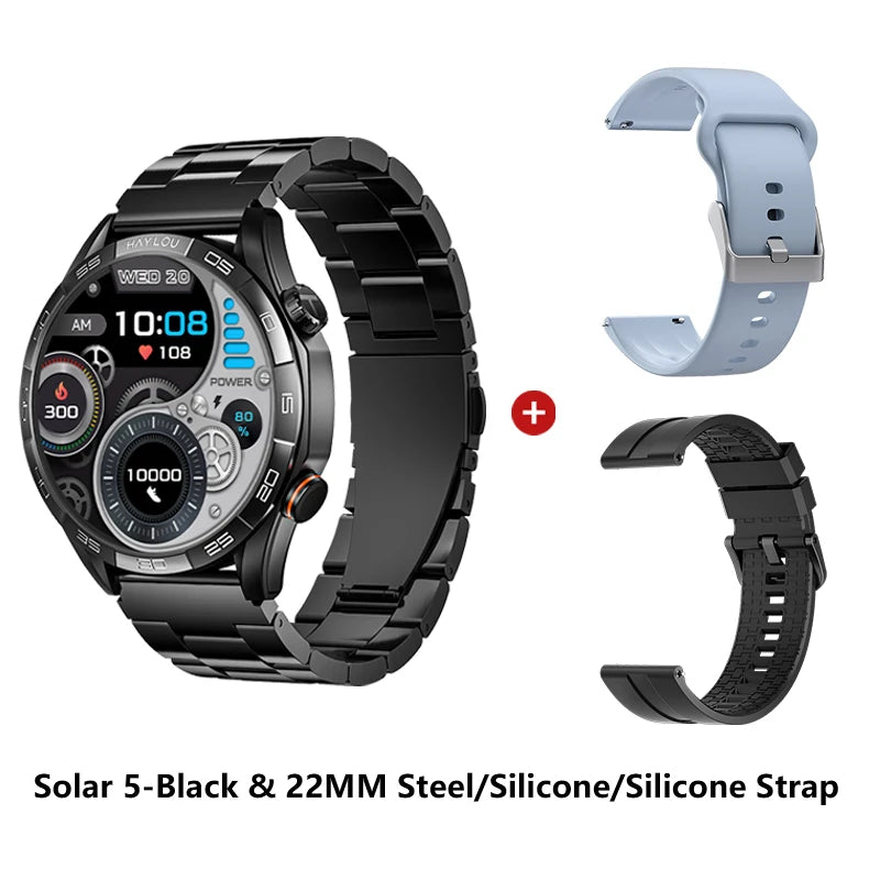 HAYLOU Solar 5 Voice Calling Smartwatch 1.58'' AMOLED Display 60Hz Smart Watch 24H Health Monitoring Sports Smartwatch for Men