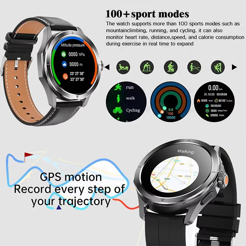 S4 Ultra For Xiaomi Smart Bracelet Men Watch AMOLED HD Screen Bluetooth Call GPS Trajectory NFC Heart Rate Compass Smart Watches