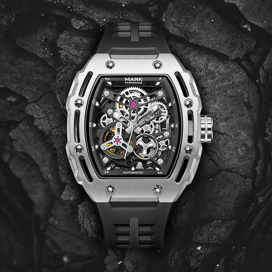 Mark Fairwhale 2025 New Mens Mechanical Watches Men Automatic Wristwatch for Tourbillon Skeleton Design Waterproof Fashion Watch