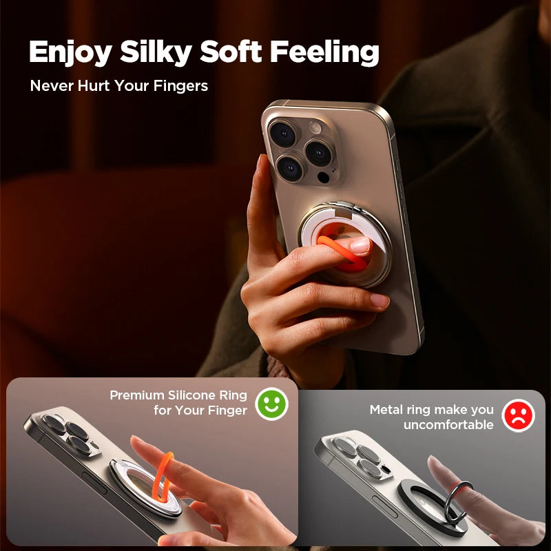 Joyroom Ring Phone Holder Colorful Magnetic Kickstand Silicone Ring Magnetic Phone Grip Holder Stand For iPhone Samsung Huawei