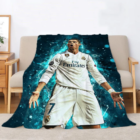 Ronaldo Fluffy Soft Blankets and Blankets for Decorative Sofa Halloween Bedspreads and Coverlets Custom Blanket Plaid Cobija