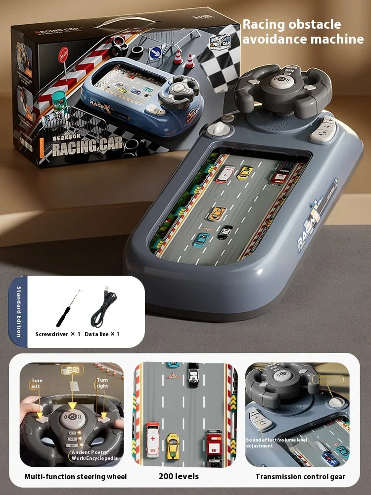 New Children's Steering Wheel Driving Toys Dodge Vehicle Electronic Simulation Racing Adventure Game Console Kid Toys Cool Gifts